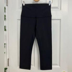 Lululemon wunder train black 19” leggings size 8